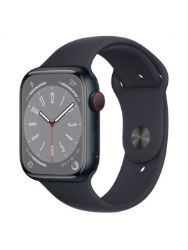 Apple Watch Series 8 GPS + Cellular 41mm Midnight Aluminum Case w. Midnight Sport Band (MNHV3)