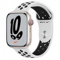 Apple Watch Nike Series 7 LTE 45mm Starlight A. Case w. Pure P./Black Nike S. Band (MKJK3)
