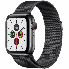 Apple Watch Series 5 LTE 44mm Space Black Steel w. Space Black Milanese Loop - Space Black Steel (MWW82)