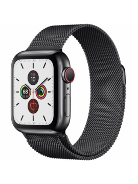 Apple Watch Series 5 LTE 44mm Space Black Steel w. Space Black Milanese Loop - Space Black Steel (MWW82)