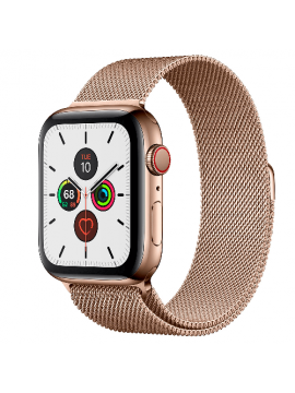 Apple Watch Series 5 LTE 40mm Gold Steel w. Gold Milanese Loop - Gold Steel (MWWV2)