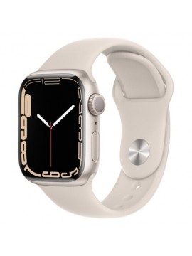 Apple Watch Series 7 GPS 41mm Starlight Aluminum Case With Starlight Sport Band (MKMY3)