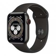 Apple Watch Series 6 GPS + Cellular 44mm Space Black Titanium Case w. Dark Gray Sport Band (M0H13)