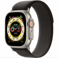 Apple Watch Ultra GPS + Cellular 49mm Titanium Case with Black/Gray Trail Loop - S/M (MQF43/MQFW3)