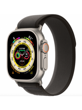 Apple Watch Ultra GPS + Cellular 49mm Titanium Case with Black/Gray Trail Loop - S/M (MQF43/MQFW3)