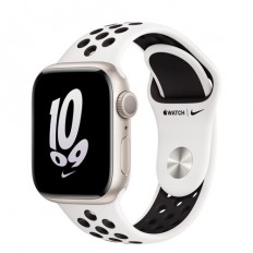 Apple Watch Nike Series 8 GPS 45mm Starlight Aluminum Case w. Summit White/Black Nike S. Band (MPH13)