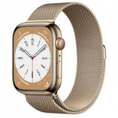 Apple Watch Series 8 GPS + Cellular 45mm Gold S. Steel Case w. Milanese Loop Gold (MNKP3/MNKQ3)