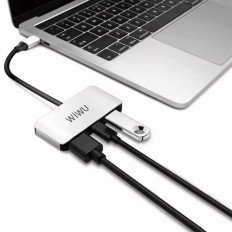 WiWU Alpha C2H Type-C hub HDMI 4K Type C USB3.0  (Gray)