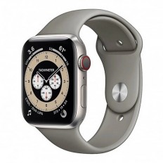 Apple Watch Series 6 GPS + Cellular 44mm Titanium Case with M/L Light Gray Sport Band (M0H23)