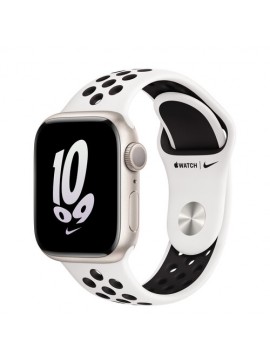 Apple Watch Nike Series 8 GPS 41mm Starlight Aluminum Case w. Summit White/Black Nike S. Band (MPGK3)