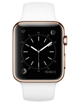 Apple Watch Edition 42mm 18-Karat Rose Gold Case with White Sport Band (MJ4A2)