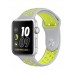 Apple Watch Nike+ 42mm Silver Aluminum Case with Flat Silver/Volt Nike Sport Band (MNYQ2)