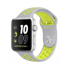 Apple Watch Nike+ 38mm Silver Aluminum Case with Flat Silver/Volt Nike Sport Band (MNYP2) - Новый распечатанный