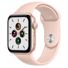 Apple Watch SE GPS 40mm Gold Aluminum Case w. Pink Sand Sport B. (MYDN2)