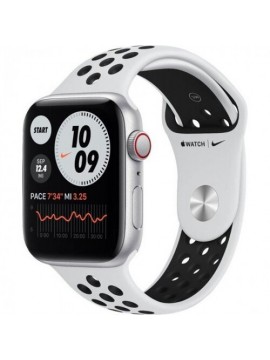 Apple Watch Nike SE GPS + Cellular 44mm Silver Aluminum Case w. Pure Platinum/Black Nike Sport B. (MG043)
